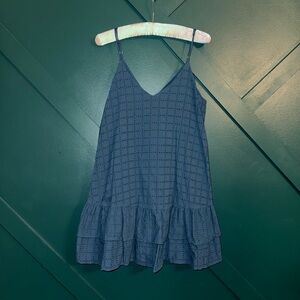 Gianni Bini Navy Blue Eyelet Mini Dress